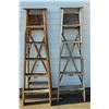 Image 1 : 2 Wooden A-Frame Ladders