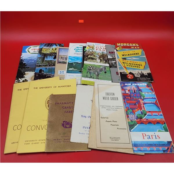 VTG Paper Lot w/ Guides, Maps, & More