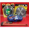 Image 1 : Saw Blades, Jumper Cables, & Heavy-Duty Pipe Wrench
