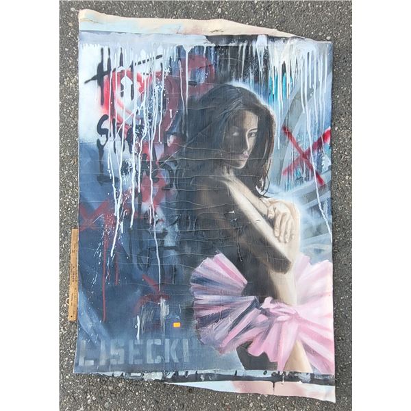 Original Painting on Tapestry by Lisecki
