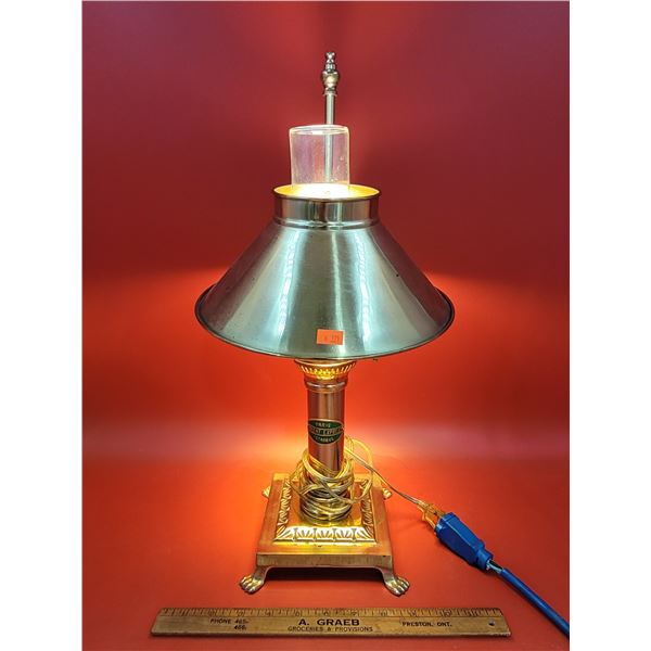 Paris-Istanbul Orient Express Brass Train Table Lamp