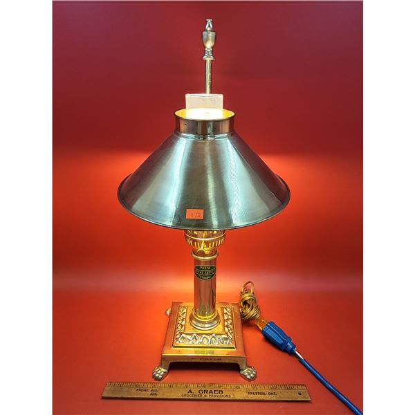 Paris-Istanbul Orient Express Brass Train Table Lamp