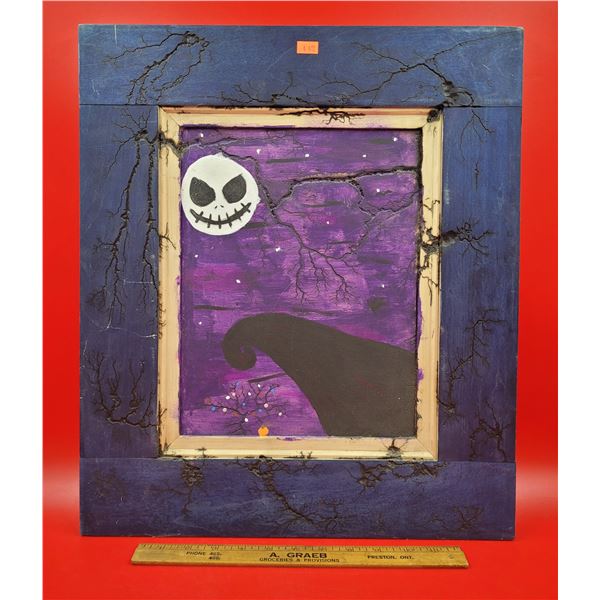 Framed Jack Skellington Painting