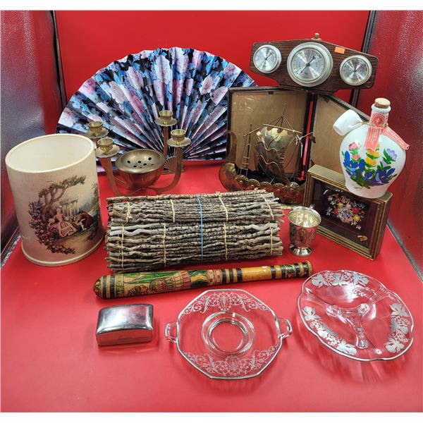 Lot Of Assorted Collectibles Including Club & Candle Holders