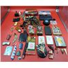 Image 1 : Lot Of VTG Assorted Collectibles Including Flask, Tin & Lighter