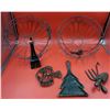 Image 1 : VTG Metal Plant Hangers, Cast Iron Tree Pan & Décor