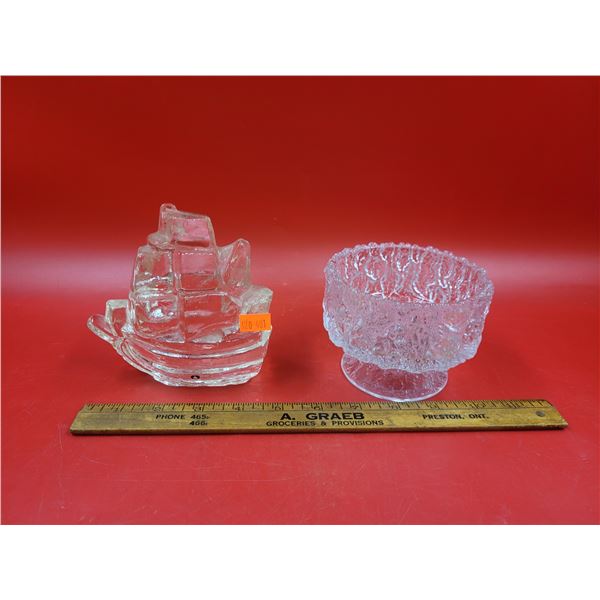 VTG Sweden Crystal Dish & Ship