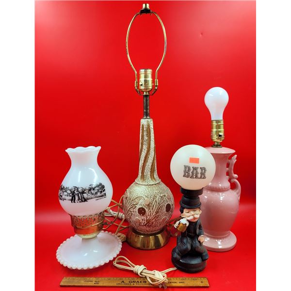 VTG Lot Of Assorted Lamps