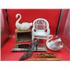 Image 1 : Assorted VTG Collectibles Lot Including Swan Bowl