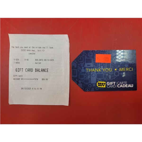 $50 Best Buy Gift Card