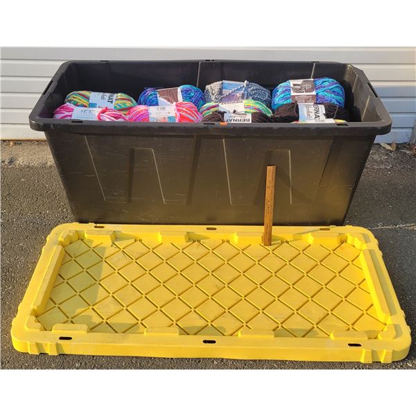 Large Bin Full Of New Assorted Bernat Yarn