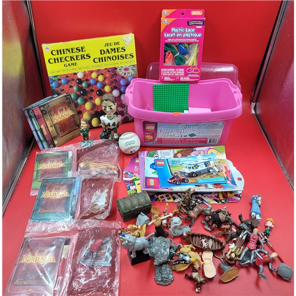 Chinese Checkers, Lego, Baseball & Toy lot
