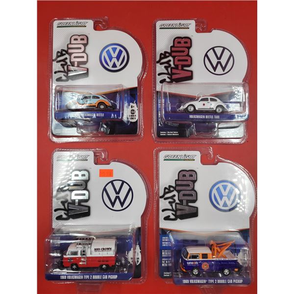 4 Greenlight Club V-Dub Volkswagen Die Cast Vehicles