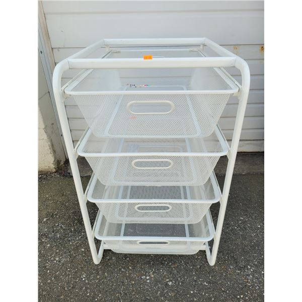 5 Tier White Metal Storage Rack