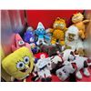 Image 1 : Lot Of Stuffed Animals & Plushes Including Spongebob, Garfield & Smurfs