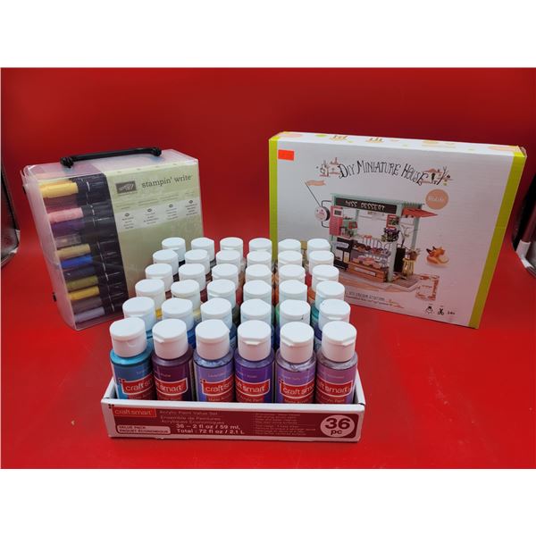 DIY Miniature House, Set Of Acrylic Paint & Marker Set