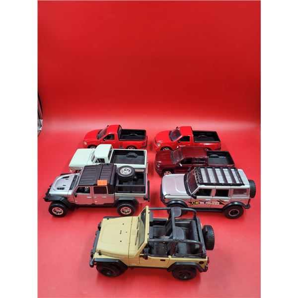 Lot Of Die Cast Trucks & Jeeps