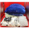 Image 1 : 3 Weighted Children's Blankets & 3 Fuzzy Blankets
