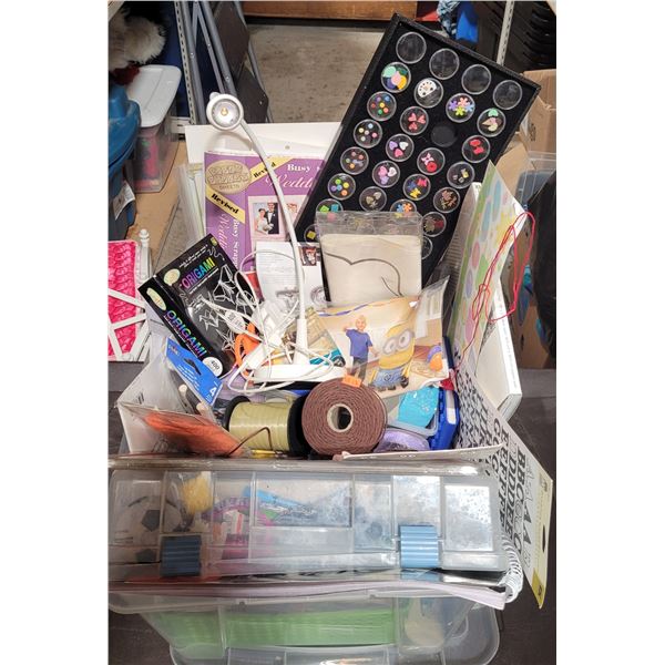 Bin Full Of Misc. Art Supplies