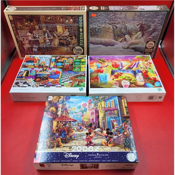 Lot Of 5 Assorted Puzzles