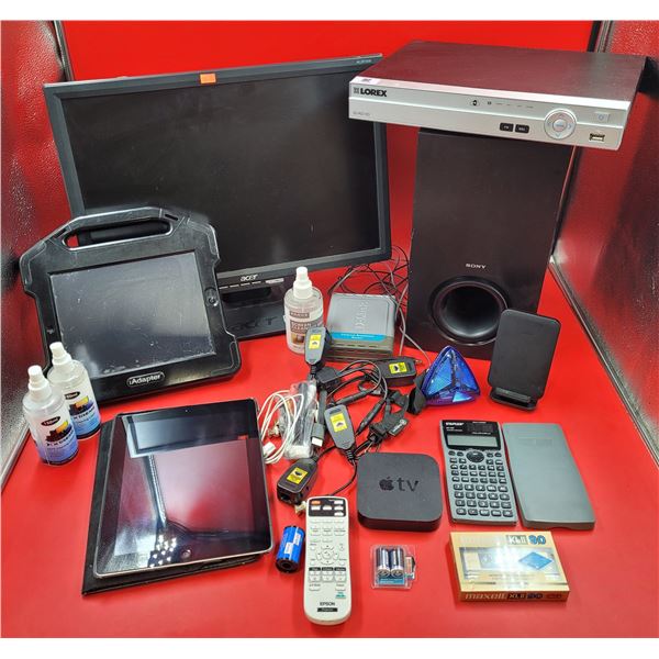 Lot Of Assorted Electronics Including 2 IPads, Apple TV & Sony Speaker