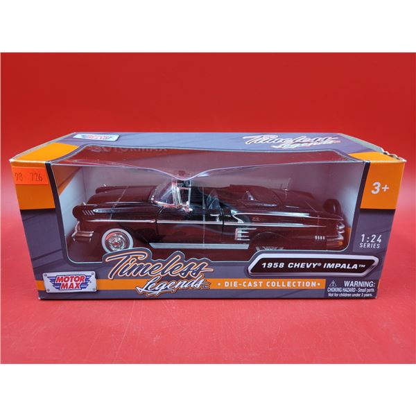 Motor Max Timeless Legends 1:24 Scale Die Cast 1958 Chevy Impala