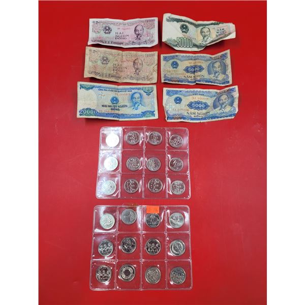 Lot Of Foreign Bills & Specialty Canadian Quarters