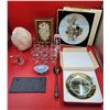 Image 1 : Kitchen & Home Lot w/ Collector's Plates, Fairy Bubblegram, Brandy Glasses, & More