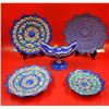 Image 1 : Persian Signed/Stamped Enamel Plates & Pedestal Bowl