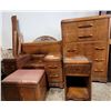 Image 1 : Antique Waterfall Bedroom Suite w/ Bakelite Handles