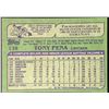 Image 2 : 1982 TOPPS TONY PENA ROOKIE CARD