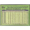Image 2 : 1982 TOPPS WILLIE STARGELL (HOF)