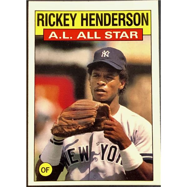 1986 TOPPS RICKEY HENDERSON (HOF)