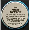 Image 2 : 1988 TOPPS BASEBALL COINS - ANDRE DAWSON (HOF)
