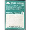 Image 2 : 1960 O-PEE-CHEE CFL BRUCE CLARIDGE ROOKIE CARD