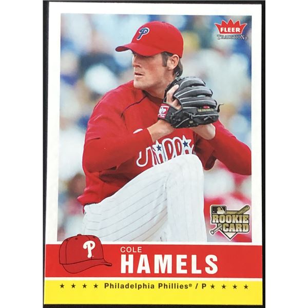 2006 FLEER COLE HAMELS ROOKIE CARD