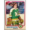 Image 1 : 1981-82 TOPPS DON BEAUPRE ROOKIE CARD