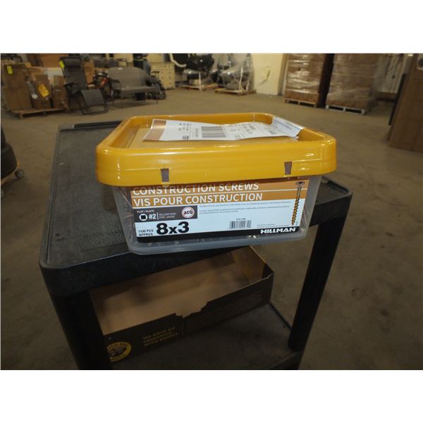 1 Pail of 8x3 Construction Screws