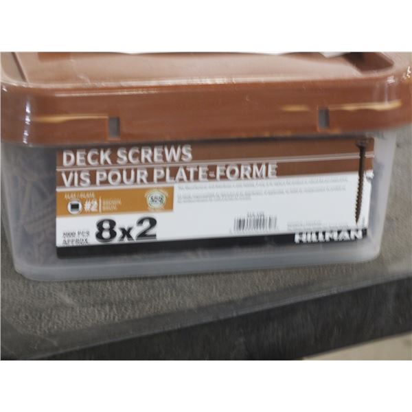 1 Pail Of 8x2 Deck Screws