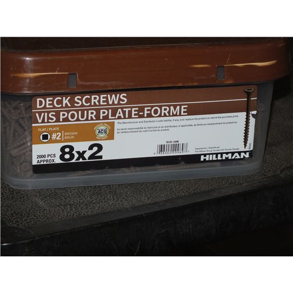 1 Pail Of 8x2 Deck Screws
