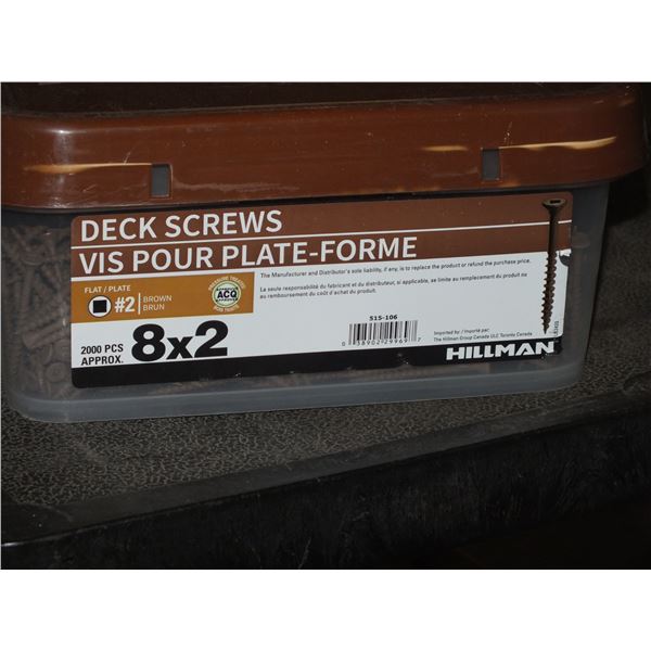 1 Pail Of 8x2 Deck Screws
