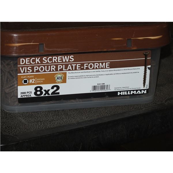 1 Pail Of 8x2 Deck Screws