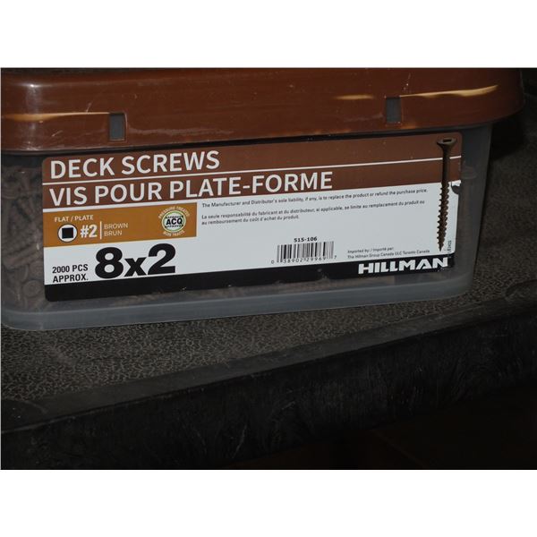 1 Pail Of 8x2 Deck Screws