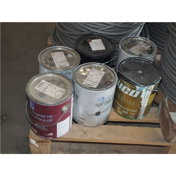 6 Cans Of Assorted Paint