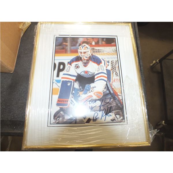 Signed Billy Ranford Oilers Picture