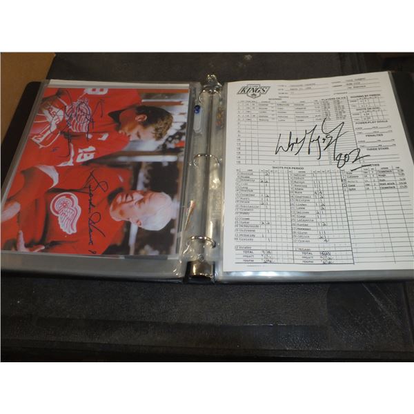 Binder Of Signed Hockey & Football Photos