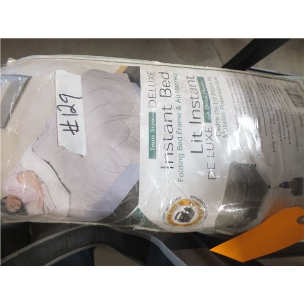 Twin Insta Bed w/ matt & Small Bag Of Christmas Deco