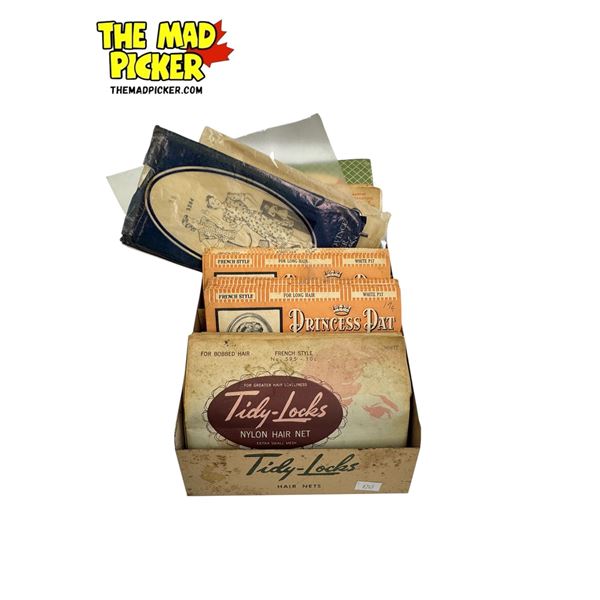 Vintage Tidy-Locks Hair Nets Store Display Holder
