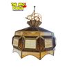 Image 1 : Vintage Stain Glass Hanging Light Fixture