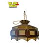 Image 1 : Vintage Stain Glass Hanging Light Fixture